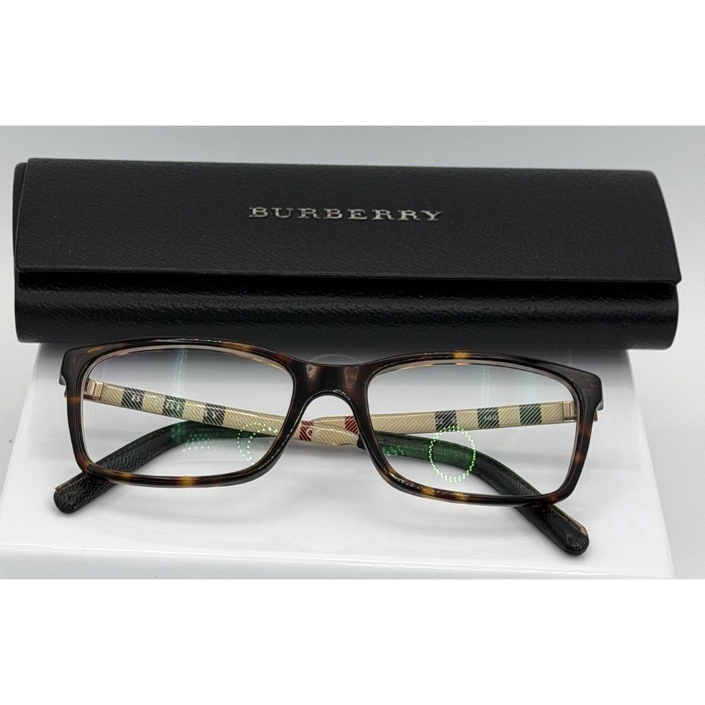Burberry Eyeglasses Frame B 2159-Q 3002 Brown & Gold Frame‎ Italy 52[]16 140 VGC